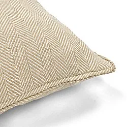 Párnahuzat - Denisa Fishbone (bézs/fehér)