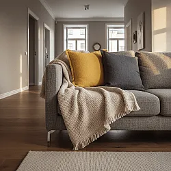 Párnahuzat - Dorena (mustársárga)