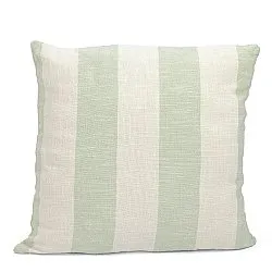 Párnahuzat - Kora stripe cotton cushion cover (krém/világoszöld)