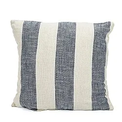 Párnahuzat - Kora stripe cotton cushion cover (krém/sötétkék)