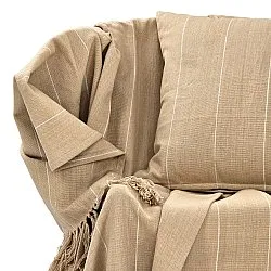 Párnahuzat - Martina Stripe (bézs/fehér)