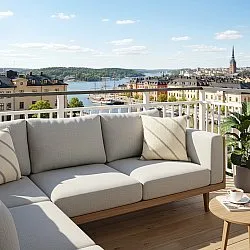 Párnahuzat - Montreux (törtfehér/szürke)