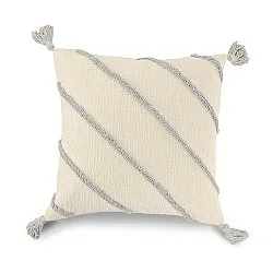 Párnahuzat - Montreux (törtfehér/szürke)