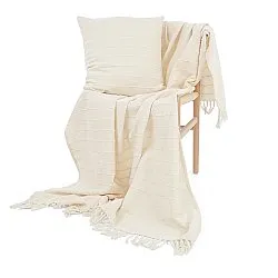 Takarók - Nalani cotton throw (krém)