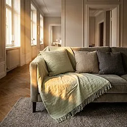 Takarók - Nalani cotton throw (világoszöld)