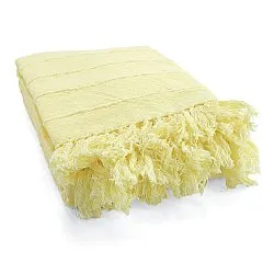 Takarók - Nalani cotton throw (világossárga)