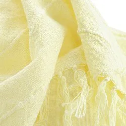Takarók - Nalani cotton throw (világossárga)