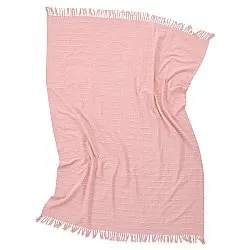 Takarók - Nalani cotton throw (rózsaszín)