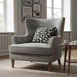 Párnahuzat - Onsala (fekete/fehér)