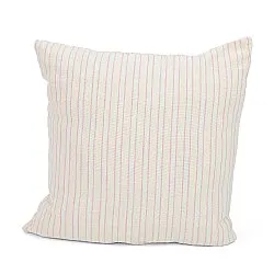 Párnahuzat - Rumi stripe cotton cushion cover (krém/rózsaszín/világoskék)