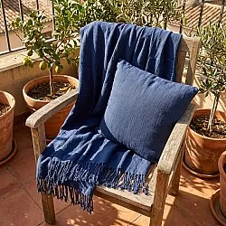 Párnahuzat - Veya cotton cushion cover (sötétkék)