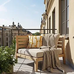 Párnahuzat - Vine (fehér/sárga)