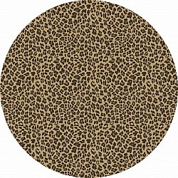 Kerek szőnyeg - Leopard (barna)