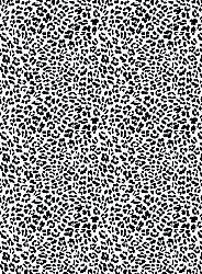 Wilton-teppe - Leopard (svart/hvit)