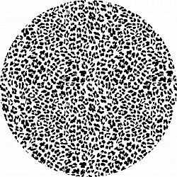 Kerek szőnyeg - Leopard (fekete/fehér)