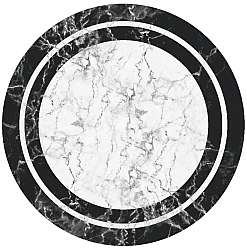 Kerek szőnyeg - Amaliada (fekete/fehér)