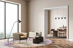 Kerek szőnyeg - Loures (lila)