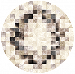 Kerek szőnyeg - Livada (fehér/többszínű)