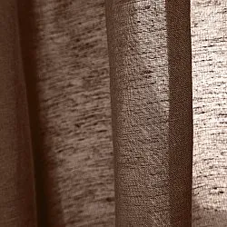 Függöny 2 db-os csomag - Len keverék függöny Lumira (sötétbarna)