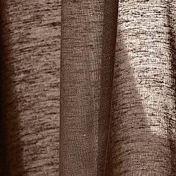 Függöny 2 db-os csomag - Len keverék függöny Lumira (sötétbarna)