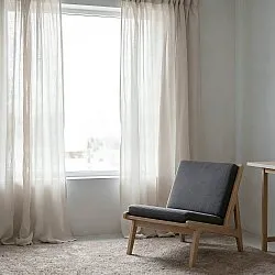 Függöny 2 db-os csomag - Len keverék függöny Lumira (fehér)
