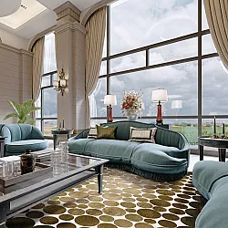 Wilton szőnyeg - Marineo (barna/zöld)