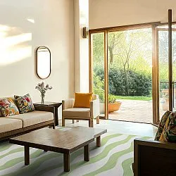 Wilton szőnyeg - Marsala (zöld/fehér)