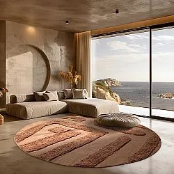 Kerek szőnyeg - Alexa Natural Cotton Shaggy (terrakotta)