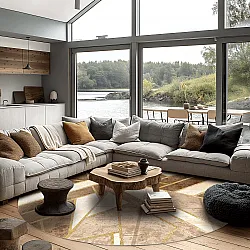 Kerek szőnyeg - Amasra (bezs)