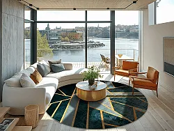 Kerek szőnyeg- Amasra (zöld)