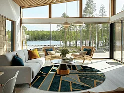 Kerek szőnyeg- Amasra (zöld)