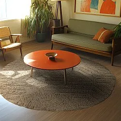 Kerek szőnyeg - Amberley Natural Cotton Shaggy (bézs)