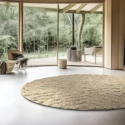 Kerek szőnyeg - Amberley Natural Cotton Shaggy (bézs)