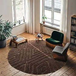 Kerek szőnyeg - Amberley Natural Cotton Shaggy (barna)