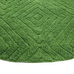 Kerek szőnyeg - Amberley Natural Cotton Shaggy (zöld)