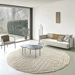 Kerek szőnyeg - Amberley Natural Cotton Shaggy (piszkosfehér)