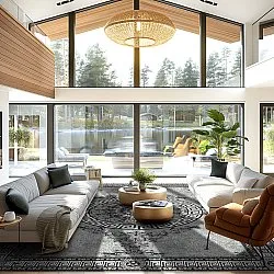 Wilton szőnyeg - Amer (fekete/fehér)