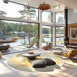 Kerek szőnyeg - Aneto (bezs)