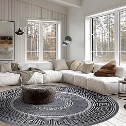 Kerek szőnyeg - Ankara Versace (szürke)