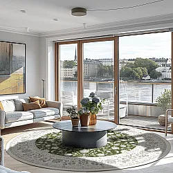 Kerek szőnyeg - Arabella (zöld)