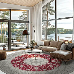 Kerek szőnyeg - Arabella (piros)