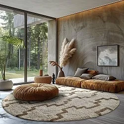 Kerek szőnyeg - Arlon Natural Cotton Shaggy (bézs)