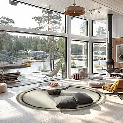 Kerek szőnyeg - Arriate (bezs/szürke)