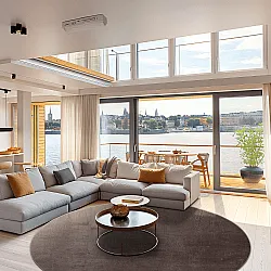 Kerek szőnyeg - Artena (szürke/barna)