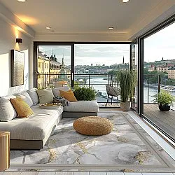 Wilton szőnyeg - Attika (szürke/fehér/arany)