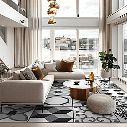 Wilton szőnyeg - Avent (bezs/fekete)