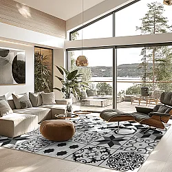 Wilton szőnyeg - Avent (bezs/fekete)