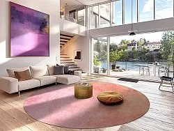 Kerek szőnyeg - Baden (rózsaszín)