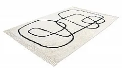 Shaggy szőnyeg - Bavello Natural Cotton Shaggy (offwhite/fekete)