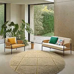 Kerek szőnyeg - Bellevue Natural Cotton Shaggy (bézs/barna)